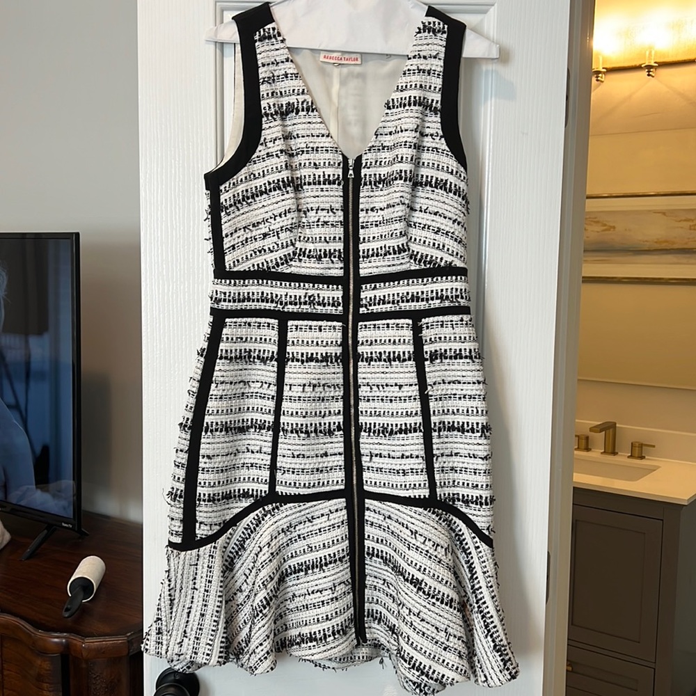 Rebecca Taylor size 8 black and white dress.